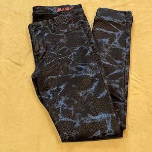 BLANKNYC Women's Pants Size 27 Blue Printed Skinny Jeans